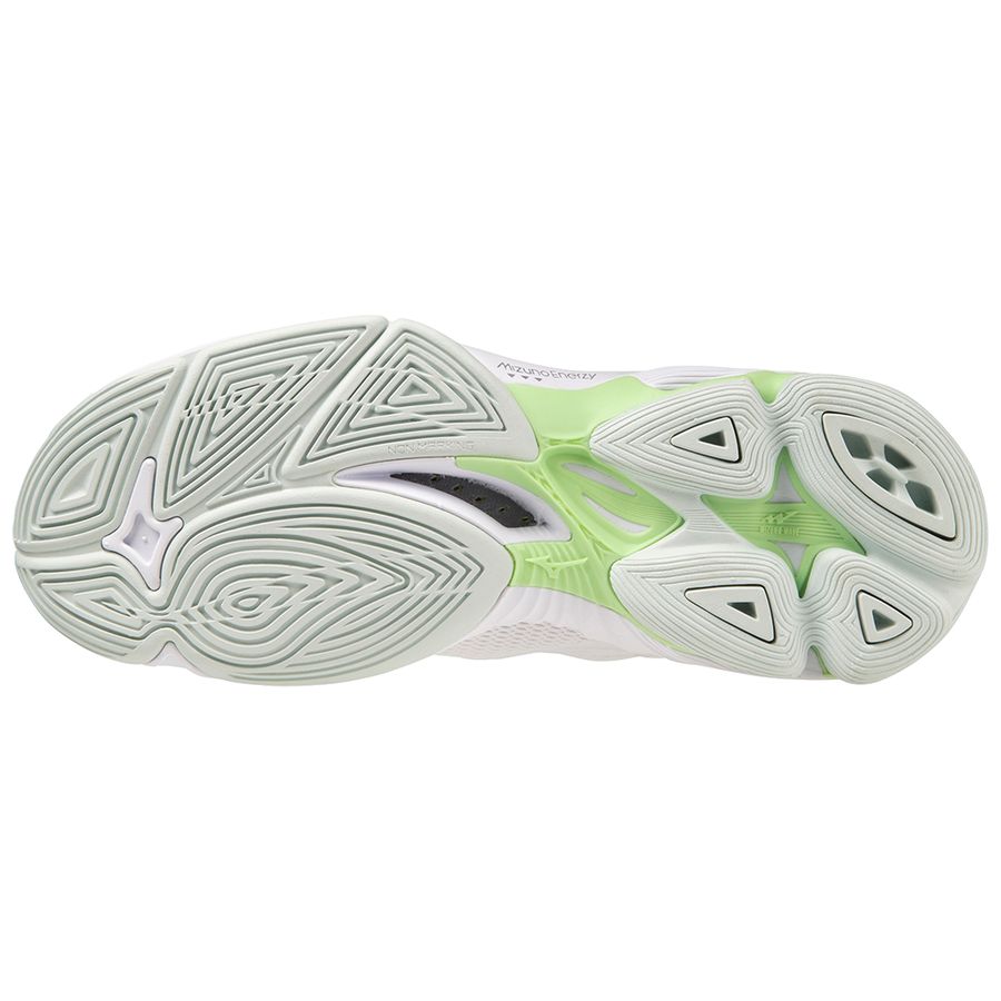 White Women Mizuno Wave Lightning Z7 Mid Volleyball Shoes | 5243-LUKCQ