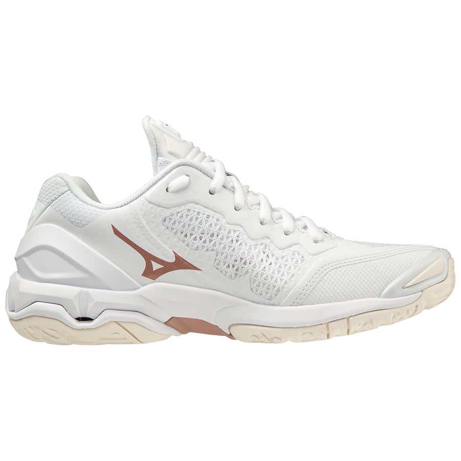 White Women Mizuno Wave Stealth V Handball Shoes | 3678-DWIAY