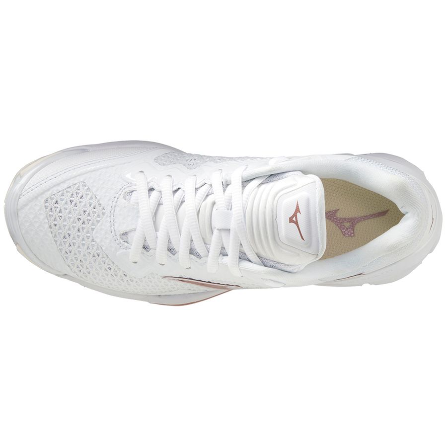 White Women Mizuno Wave Stealth V Handball Shoes | 3678-DWIAY