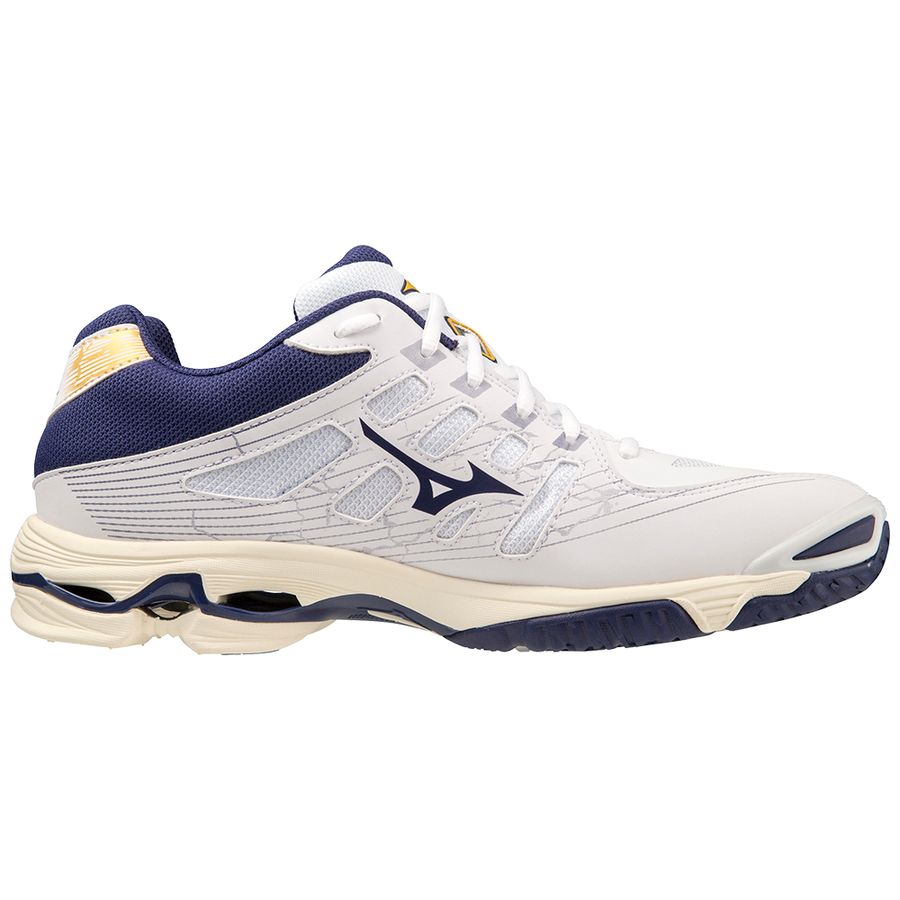 White Women Mizuno Wave Voltage Volleyball Shoes | 8497-DWUZH