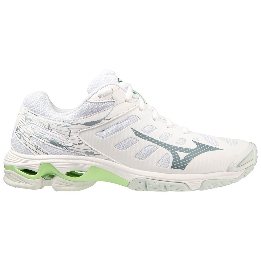 White Women Mizuno Wave Voltage Volleyball Shoes | 2754-KEABT