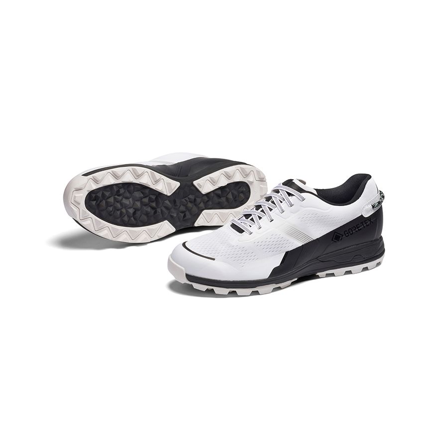 White / Black Men Mizuno Mzen Golf Shoes | 8431-PISXT